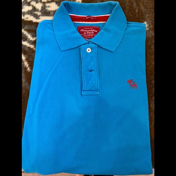Authentic Men’s Abercrombie & Fitch Blue Polo - Picture 1 of 2